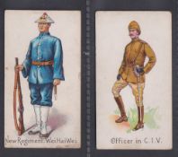 Cigarette cards, W.R. Daniell, Our Colonial Troops, two type cards, New Regiment Wei Hai Wei (