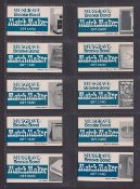 Trade cards, Musgrave-Brooke Bond, Matchmaker Gift Cards, fronts in blue, 39 different cards (gd/