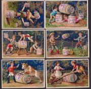 Trade cards, Liebig, Children's Games III, ref S140, German edition (set, 6 cards) (gd)