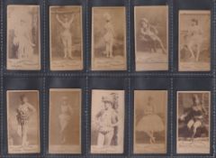 Cigarette cards, USA, Kimball, Photographic Cards, Actresses, 40 different cards, plain backs,