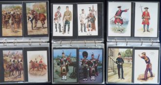 Postcards, Military, a mixed military collection in 3 modern albums of approx. 140 cards, with 97