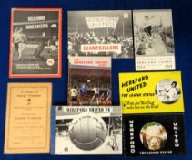 Hereford Utd FC, a collection of 8 booklets and brochures inc. Silver Jubilee Souvenir 1924-1949,