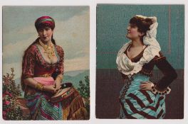 Trade cards, USA, Blumenthal (Hatter, Newark), two, large, non-insert advertising both illustrated