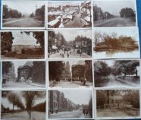 Postcards, Northants, 25 cards, mostly RPs street scenes, Primrose Hill, County Hall, East Park