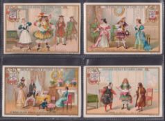 Trade cards, Liebig, S663 Productions at the Comedie Francaise (French language) (set 6 cards) (gd)