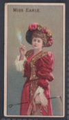 Cigarette card, United Tobacconist's Association, Actresses, 'MUTA', type card, Miss Earle (gd) (1)