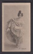 Cigarette card, S. Eisiski, Actresses 'ANGOOD', type card, Miss Saharet (gd) (1)