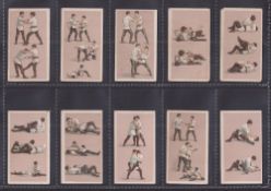 Cigarette cards, Wills (Scissors), Jiu Jitsu series (set 50 cards) (fair/gd)
