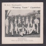 Cigarette card, Macdonald's, Cricket & Football Teams (Winning Team Cigarettes), type card,