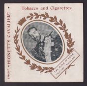 Cigarette card, Hignett's, Diamond Jubilee, 'XL' size, type card, The Duke of York (pin hole to