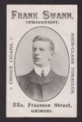 Tobacco advertising, advertising postcard for Frank Swan, Tobacconist, Freeman Street, Grimsby