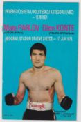 Boxing programme, Mate Parlov v John Conteh, 17 June 1978, World Light Heavyweight Championship Bout