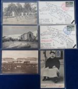 Postcards, a selection of 5 printed overseas cards and 1 RP which shows hanging of Armenians in