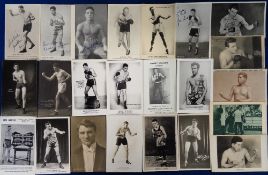 Boxing postcards, a selection of approx. 40 postcards, various issuers, inc. some plain back and