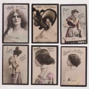 Cigarette cards, South America, Malagrida, Actresses, 'Paris Cigarrillo Habanox', 'X' size, plain