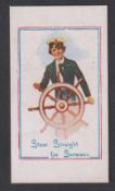 Cigarette card, Graveson, Army Pictures, Cartoons etc, type card, 'Steer Straight for Germany' (