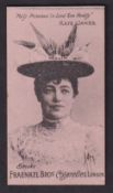 Cigarette card, Fraenkel Bros, Music Hall Artistes, (Pink Card), type card, Kate James (gd/vg) (1)