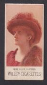 Cigarette card, Wills, Actresses (Typeset back), type card, Miss Helen Hastings (slight age toning