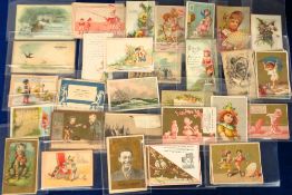 Trade cards, USA, a collection of 130+, early, non insert advertising cards, all with plain backs,