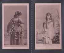 Cigarette cards, Ogden's, Actresses, Collotype (Mauve Stamped Back), two cards, Miss Norah Daley &