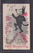 Trade cards, Pascall, Felix the Film Cat, type card 'Felix Serenading' (Smoker's Companion Back) (