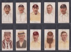 Cigarette cards, Wills, Cricketers 1901 (With Vignettes) (set, 50 cards plus variation card for no