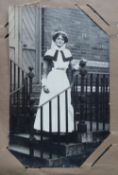Militaria, Photograph Album, a WW1 album containing photographs of nurses, vehicles, hospital