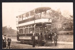 Postcard, Transport, Trams, RP, Accrington Lancashire (vg)