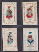 Cigarette cards, USA, Duke's, Yacht Colors of The World, 'X' size, 4 cards, Miss Sadler, Atlantic