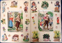 Scrap Books, a collection of 12 mainly early 20thC scrap books containing an assortment of scraps,