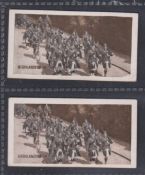 Cigarette card, W. & M. Taylor, War Series, two type cards, both 'Highlanders on the March', one