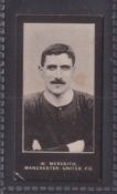 Cigarette card, F & J Smith Footballers 1909 Cup Tie Back no 27 Billy Meredith Manchester United,