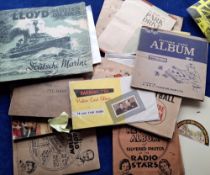 Trade cards, Mixed selection approx. 50 series in albums, some series with cards stuck down, some