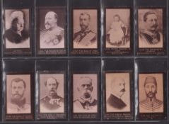 Cigarette cards, Kinnear Royalty series (set 13 cards) (gen fair a couple near gd)