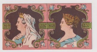 Trade advertising, Brooke Bond, small Diamond Jubilee folder for Queen Victoria 1837-1897 with