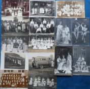 Postcards, Social History, 15 cards, RPs and printed to include CWS Crumpsall Works Sports Day,