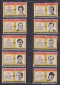 Trade cards, News Chronicle Sporting Personalities (set 12 cards, plain gummed backs) issued 1957