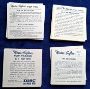 Trade cards, Pop Music, 4 sets Mister Softee (3), Pop Parade (24 cards including Jimi Hendrix),