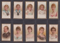 Cigarette cards, Taddy Royalty Series (set 25 cards) (1 card purple mark on back, rest gen gd)