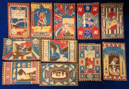 Tobacco Felts, USA, ATC, Miniature Indian Blankets, ref B12(b) (2), 'G' size, approx. 122 x 208mm,