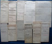 Documents, Pembrokeshire, a collection of 26 paper and vellum documents 1802-1952 though mostly