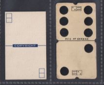 Cigarette cards, Walkers Tobacco Co, two type cards, Dominoes (Old Monk) 6/2 and (W.T.C.) 0/0 (