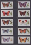 Cigarette cards, 39 cards all Natural History themed Godfrey Phillips British Butterflies (10),