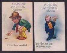 Tobacco advertising, Bewlay & Co, Comic Advertisement cards, 'P' size, Flor de Dindigul Cigars, 2