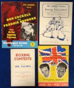 Boxing programmes / autographs, Tommy Farr, Welsh Champion Boxer, four programmes all featuring Farr