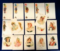 Trade cards, France, Biscuits Pernot, a collection of 11 large size cards illustrated with