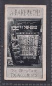Cigarette card, A Baker, Baker's Tobacconist's shops (Cigar etc), type card, 273 Pentonville Road (