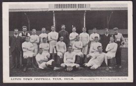 Football postcard, Luton Town FC, printed card showing squad and officials 1905/06 by Wm. H. Cox