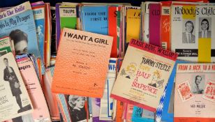 Entertainment, Sheet Music, approx. 500 items of sheet music most dating from the 1960s and