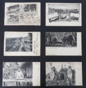 Postcards, Burma, approx 145 early 20thC cards corner mounted in the original album showing natives,